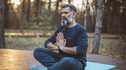 Man doing yoga